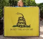Gadsden Flag 100% Cotton Throw Blanket USA Woven Dont Tread on Me History Gift
