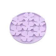 Dog Treat Dispensing Snuffle Toy Silicone Chew Toy for Puppies Teething Soft Cute Flower Toy for Small Medium Dogs Purple