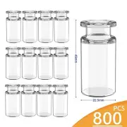800pcs 10mL Sample Glass Vials Transparent 20mm Crimp Top Small Container Bottle