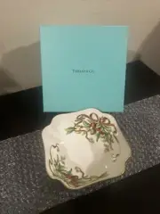 Tiffany & Co TIFFANY HOLIDAY 5" Square Bowl Nut Candy Seasonal Dish NIB