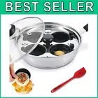 Sleek POFA-Free Egg Poaching Pan with Glass Lid – Perfect for Gourmet Breakfasts