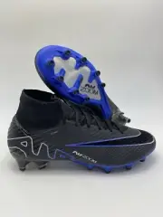 Nike Zoom Superfly 9 Elite AG-PRO Black Chrome Blue (DJ5165 040) Men's Sz 8.5