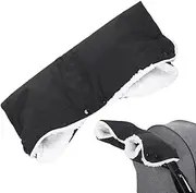 Stroller Mittens for Handlebars - Warm Golf Cart Mittens Stroller Muff - Winter Stroller Accessories, Flannel Lined Stroller Warmmuffs for Pram Golf Cart Shopping Cart