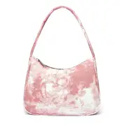 Popular Simple Female Daily Bag Casual Denim Handbag Female Portable Street Tie Dye Print Underarm Shoulder Bags