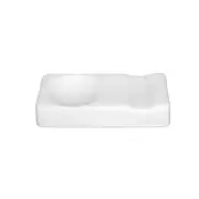 Pacific Bright White 3"x1-3/8"Porcelain Spoon/Chopstick Rest