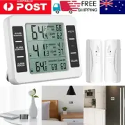 Wireless Digital Fridge Thermometer Freezer Alarm Gauge Monitor with 2 Sensors