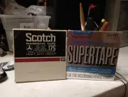 Vintage Realistic Reel To Reel Supertape 2400ft. Sealed + Scotch 174 1200ft Tape