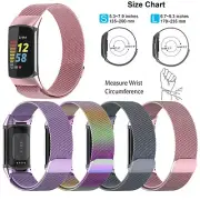 For Fitbit Charge 5 Milanese Loop Wrist Band Straps Replacement Magnetic Clasp