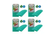 4x White Magic Antibacterial Stay Fresh Fridge Mat Pad Protector Rectangle Green
