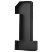 2.3ft Mosaic Numbers for Balloons, Number 1 Balloon Frame Black Marquee Number