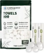 Toilet Paper Tablets Compressed Towels - Reusable Toilet Wipes Camping Toilet P