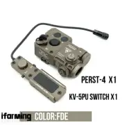 Brown SOTAC Metal CNC PERST-4 Headlight Laser Indicator Green Light & IR Laser