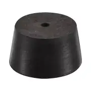 Rubber Tapered Plug 37mm to 45mm w Hole Black