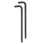 2pcs Ball End Hex Key Wrench 8mm L-Shape Extra Long Arm Metric Wrenches Black
