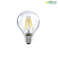 在飛比找松果購物優惠-【樂亮】LED 透明圓形燈絲燈泡 6W G95 黃光 全電壓