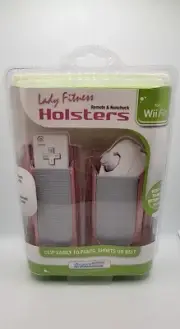 Wii Fit Holsters Lady Fitness Remote and Nunchuck - Pink - New In Box Sealed