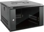 Tecmojo 6U Wall Mount Server Cabinet IT Network Rack 6U/Glass Door, Black