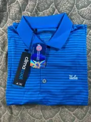 Adidas UCLA Bruins Men's Climacool Polo Golf Shirt - Blue - Size S