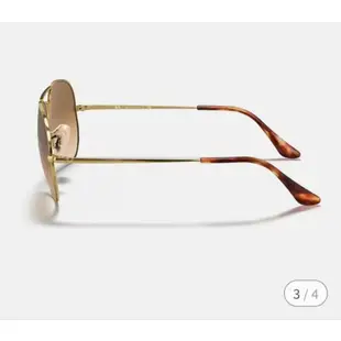 二手近全新 保證正品Ray-ban雷朋太陽眼鏡。金邊紫色 鏡片 超美。男女通用 Top Gun 湯姆克魯斯 飛行員眼鏡