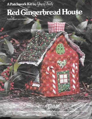 A Patchwork Kit by Yours Truly #2629 Red Gingerbread House - NIP