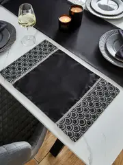Catherine Lansfield Set of 4 Black Deco Sequin Dining Placemats (AM3719) | $58