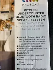 Proscan Kitchen Undercounter Bluetooth Radio Speaker System