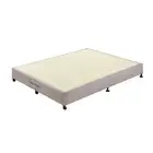 NNEDSZ Base Ensemble King Size Solid Wooden Slat in Beige with Removable Cover