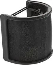 OSALADI Microphone Blowout Screen Microphone Booth Windscreens Prep Machine Filter Microphone Shield Audio Echo Clip Headphones Mic Mask Shield Holder Microphone Stand Music Rubber Black