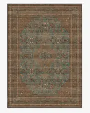 305' x 425' | Machine Washable Runner Rug | Kid & Pet Friendly | Indoor Rug | Rowan Teal Blue & Copper Flatwoven Rug | Ruggable