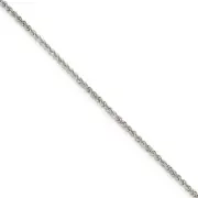 2.25mm Sterling Silver Classic Solid Rope Chain Anklet