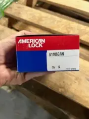 **6 pack** AMERICAN LOCK A1106GRN Lockout Padlock,KD,Green,1-7/8"H