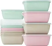 QILZO Pack of 12 Food Containers 500ml Plastic BPA Free Microwave Safe Dishwasher Safe Freezer Container with Lid Reusable Container