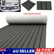 240×90cm EVA Foam Sheet Marine Carpet Yacht Decking Teak Flooring Dark Grey New
