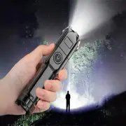 Powerful LED Flashlight USB Rechargeable, Waterproof Torch for Travel & Hunting