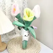 Cute Flower Plush Bouquet Doll Stuffed Toy, Holding Flowers Eternal Flowers Bouquets Toy, Funny Valentines Day Stuffed Flower