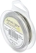 Artistic Wire, 20 Gauge Tarnish Resistant Tinned Copper Craft Jewelry Wrapping Wire, Silver Color, 15 yd
