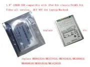 1.8 128gb SSd For Ipod classic Rplace MK8022GAA MK1231GAL HS12YHA Disk Drive HDD