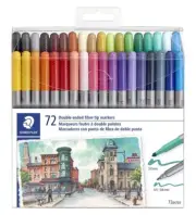 STAEDTLER Double Ended Fiber-tip Markers for Sketching & Drawing 72/Pkg