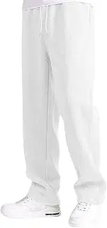 [Generic] Men's Sweatpants Straight Leg Casual Workout Athletic Pants Elastic Waist Fall Winter Fitness Running Sweat Jogger Pants