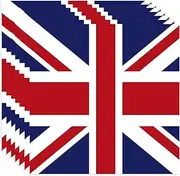 40pcs British Party Napkins UK Flag Napkins British Flag Party Napkins British Flag Party Supplies Union Jack Paper Napkins England Flag Paper Luncheon Napkins for Union Jack Party Decorations