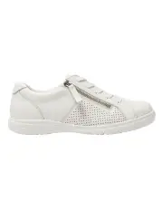 [Wide Steps] Normandy Leather Sneakers in White