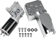 600W 50:1 1.5HP Electric Tarp Motor for Dump Trucks up to 28' Length, Universal Tipper Truck Canopy Motor for Dump Truck Tarp System with Chrome Housing Cover- 12V DC, 40AMP 89RPM- 5 Year Warranty