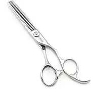5.5" Barber Hair Scissors Thinning Scissors Japan 440C Silvery Professional Thinning Shears Convex Edge Kinsaro