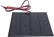Solar Panel: 12 Volt Solar Panel 3W Power Module with 1M Cable, Polycrystalline Silicon Solar Cell