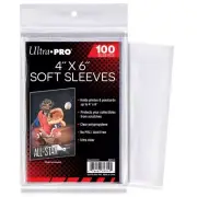 Ultra Pro 4" x 6" Soft Sleeves (100) NEW Postcards Photos 4x6 ULTRA Clear