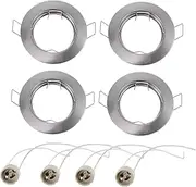 LALAFINA 4 Pack Ceiling Spotlight Shell Gu10 Light Holder Flush Mount Led Fitting Batten