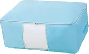FONDOTIN Underbed Storage Bag Oxford Fabric Quilt Storage Moisture Proof with Window Foldable for Clothes