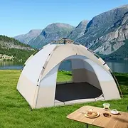 Advwin Pop-Up Tent 3-4 Person, Camping Tent Easy Setup, Outdoor Beach Tent Waterproof UV Protection with Carrying Bag, for Camping Beach Hunting Hiking Mountaineering Fishing Travel