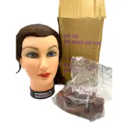 Burmax Debra Manikin head 100% Brown Human Hair D804 H-888 Head Holder Mannequin