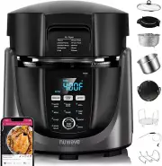 Nuwave Duet Electric Pressure Cooker & Air Fryer Combo, 450 IN 1 Slow Cooker NEW